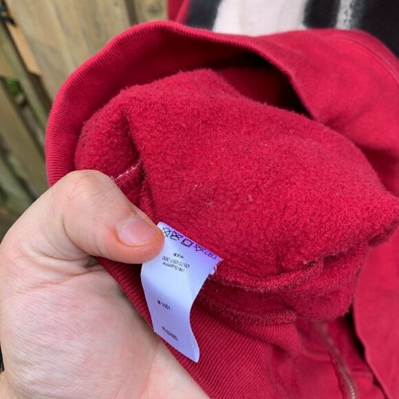 Supreme Bone Zip Up Sweatshirt Cardinal Red XL - Picture 6 of 13
